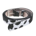 thumbnail image 1 of Cinturón ajustable de PU para mujer, elegante cinturón con estampado de vacas, 1 of 6