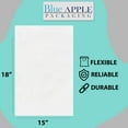 thumbnail image 2 of 1.5 Mil Clear Flat Open Top Poly Bags LDPE Packaging - 15"X18" & (500 Bags), 2 of 8