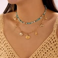 thumbnail image 3 of NICKSUN Boho Beach Vacation Multi-Layer Beaded Stackable Necklace, Colorful Seed Bead Choker with Starfish, Seashell, Fish & Mermaid Tail Charms, Coastal Ocean Layered Statement Jewelry, 3 of 7