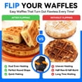 thumbnail image 5 of Mailand Flip Stuffed Waffle Maker, 6" Ceramic Coated Waflera Maker with Removable Waffle Ring, Thick Waffles, Graphite, 5 of 9