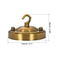 thumbnail image 3 of Uxcell 104mm Vintage Ceiling Lamp Plate Light Canopy Kit with Hook Gold Bronze 2Pack, 3 of 5