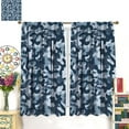 thumbnail image 3 of Navy Blue Camouflage Curtains Army Blue Hunting Texture Blackout Rod Pocket Curtains for Bedroom Living Room Kitchen Decor Thermal Insulated Window Drapes 2 Panel Set 84x84in, 3 of 6