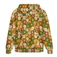 thumbnail image 5 of FOR U DESIGNS Hippie Flower Zip Up Hoodies for Women Oversized Hoodie Size 3XL Long Hooded Sweatshirt Zipper Women Down-Shoulder Collar Activewear with Pockets Fall, 5 of 7
