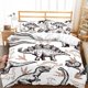 thumbnail image 1 of Juego de 3 fundas nórdicas de dinosaurios para niños, juego de cama individual con estampado de animales en 3D, funda de edredón para niño con cierre de cremallera, suave edredón infantil., 1 of 5