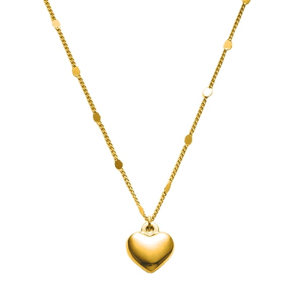 MOQIN Gold Plated Dainty Pendant Necklace for Women | Heart Pendant Necklaces,Love Heart Locket Necklace Polished Lockets Necklaces Birthday Gifts,Fashion Jewelry for Women