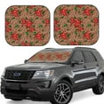 thumbnail image 6 of Kdxio Rose Mix Leopard 1 Print 2-Piece Sun Shade Front Windshield - Foldable Car Front Window Sunshades for Most Sedans SUV Truck, 6 of 6