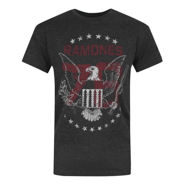 Amplified - Camiseta oficial de los Ramones modelo 76 Tour para hombre (Negro)