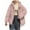 Pink, variant on Inleife Womens Jackets Long Sleeved Solid Color Hooded Jacket Tops