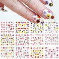 thumbnail image 1 of Pegatinas de manicura francesa, conjunto de calcomanías de uñas de agua con ondas de arcoíris, decoraciones de neón de verano, deslizadores de puntas francesas irregulares, GLJF25-36 de envoltura Tan Jianjun unisex, 1 of 2