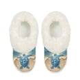 thumbnail image 2 of POLERO Sea Turtle Beach Print Women Slippers Comfortable Thick Sole House Slippers for Woman Warm House Bedroom Shoes, Size 8-9, 2 of 7
