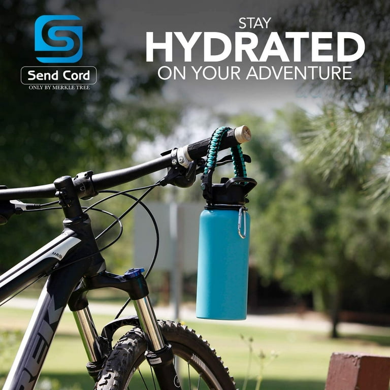 SendCord Paracord Handle for Hydro Flask Wide Mouth Water Bottles - Easy  Carrier with Survival-Strap, Safety Ring, and Carabiner - Fits Wide Mouth