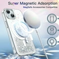 thumbnail image 4 of JETech Glitter Case for iPhone 15 6.1-Inch Compatible with MagSafe, Clear Cute Bling Sparkle for Women and Girls, Shiny Shockproof Magnetic Sparkly Phone Cover (Clear), 4 of 7
