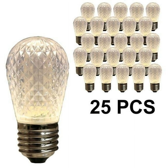 Queens of Christmas T50-RETRO-WW-25 T50 Non-Dimmable Retrofit Lamp, Warm White - Pack of 25