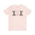 thumbnail image 2 of Checkered Bunny Easter Short Sleeve T-shirts, Easter Bunny Women T-shirts, 2 of 4