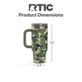 thumbnail image 4 of RTIC 16 oz Ceramic Lined Road Trip Tumbler, Leak-Proof Covered Straw Lid, Digital Camo, 4 of 8