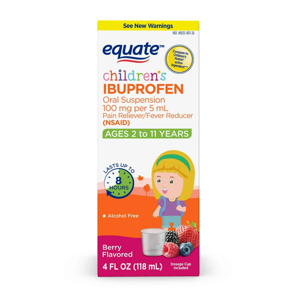 Equate Children's Ibuprofen Oral Suspension 100 mg per 5 mL, Pain