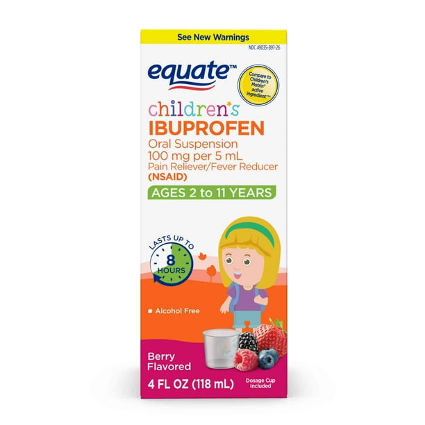 Equate Children's Ibuprofen Oral Suspension 100 mg per 5 mL (NSAID