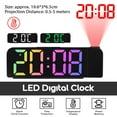 thumbnail image 2 of HoLife 8" Large LED Digital Projector Projection Snooze Alarm Clock Temperature Display, 2 of 16