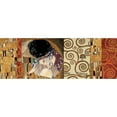 thumbnail image 3 of Klimt, Gustav 24x11 Black Modern Framed Museum Art Print Titled - Klimt Deco-The Kiss, 3 of 5