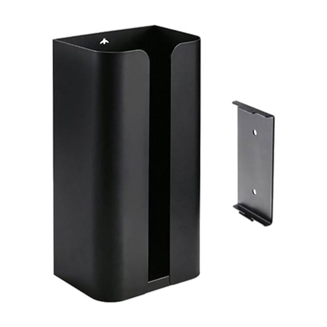 Porta pañuelos de pared Organizador multiusos de papel de seda Dispensador de pañuelos de papel negro