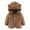 Brown, variant on Edvintorg 0-24 Months Cute Christmas Jackets for Toddlers Girls Boys Fleece Hoody Jackets Long Sleeve Kids Zip Up Outerwear Coat Winter Clothes