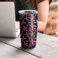 thumbnail image 4 of 20oz Tumblers Breast Cancer Stainless Steel Vacuum Insulated Double Wall Travel Tumbler Cups Mug with Lid and Straw,Cleaning Brush for Cold & Hot Drinks, 4 of 7