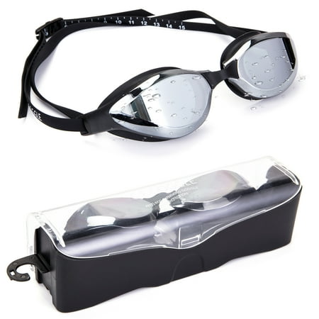 LELINTA Swimming Goggles  Professional Swim Goggles Anti Fog UV Protection No Leaking for Adults Men Women Kids Swim Goggles with Protection Case and Interchangeable Nose Bridge  Black/ Red/ Blue