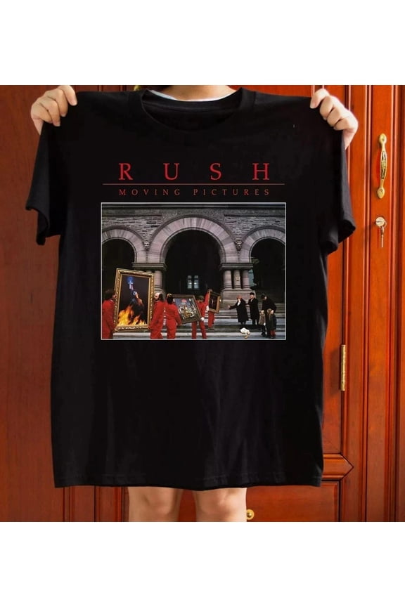 Rush Moving Pictures Graphic Unisex Russet T-shirt,Black Color,Size XL
