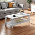 thumbnail image 2 of Convenience Concepts Winston Coffee Table with Shelf, White, 2 of 7