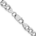 thumbnail image 2 of Sterling Silver Rhodium-Plated 7.5mm Curb Chain (18 X 7.5) Made In Italy qcb200r-18, 2 of 5