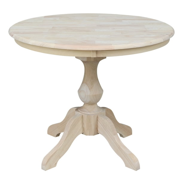 36 Round Top Pedestal Dining Table, 36 Inch Round Unfinished Wood Table Top