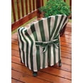 Striped Outdoor Garden Patio Chair Cover with Cushion for Backup