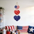 thumbnail image 4 of 4th of July Heart Shaped Wooden Door Decoration Party Decoration Patriotic Red White Blue Independence Day 1776-2026 Memorial Day USA Gifts, 4 of 7