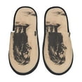thumbnail image 1 of Fotbe Child And Lion Sketch Pantuflas Peludas para Mujer con Estampado, Zapatillas de Peluche, Zapatos de Invierno para Casa, Uso Interior y Exterior-Medium, 1 of 8