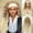 HG-Brown mix blonde, variant on Phocas Curly Headband Wigs for Women,Synthetic Headband Wig Deep Curly Wave Half Wigs Glueless Short Natural Black 13Inch