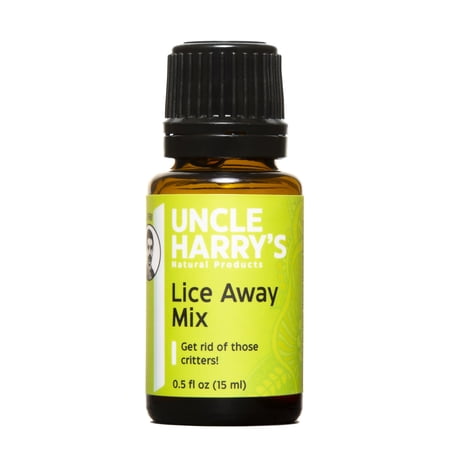 Uncle Harry’s Natural Products Lice Away Mix Aromatherapy Synergy Blend, Can Help Eliminate Adult Head Lice and Eggs with Pure Plant Essences, No Harsh Chemicals, 0.5 Fluid Ounce