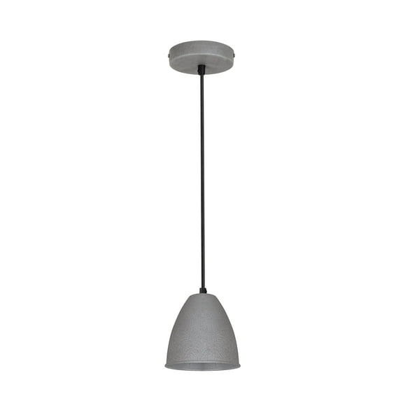 Aspen Creative 61126-11, One-Light Hanging Mini Pendant Ceiling Light, Transitional Design in Cement Finish, 7-1/4" Wide
