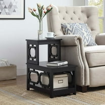 Convenience Concepts Omega 2 Step Chairside End Table, Multiple Finishes