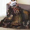 thumbnail image 4 of Deer Blanket and Throws Elk Antler Throw Blankets Deer Decor Soft Cozy Fleece Plush Warm Flannel Bedding Blanket for Girls Boys Kids Adults Couch Travel 60"X80", 4 of 6