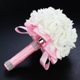 thumbnail image 4 of Wedding Bouquets for Brides Bridesmaids Artificial Flower with Ribbon Wedding Bride Holding Roses, 4 of 5