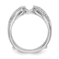 thumbnail image 2 of Solid 14K White Gold Engagement Wedding Ring Diamond Guard Size 6 (.268 cttw.), 2 of 8