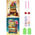 thumbnail image 1 of 2 Piezas 5D DIY Taladro Flores Y Libros Kit 30x40cm, 1 of 9