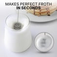 thumbnail image 2 of Batidor portátil Milk Frother Zulay Kitchen Tornado, negro y morado, 2 of 7
