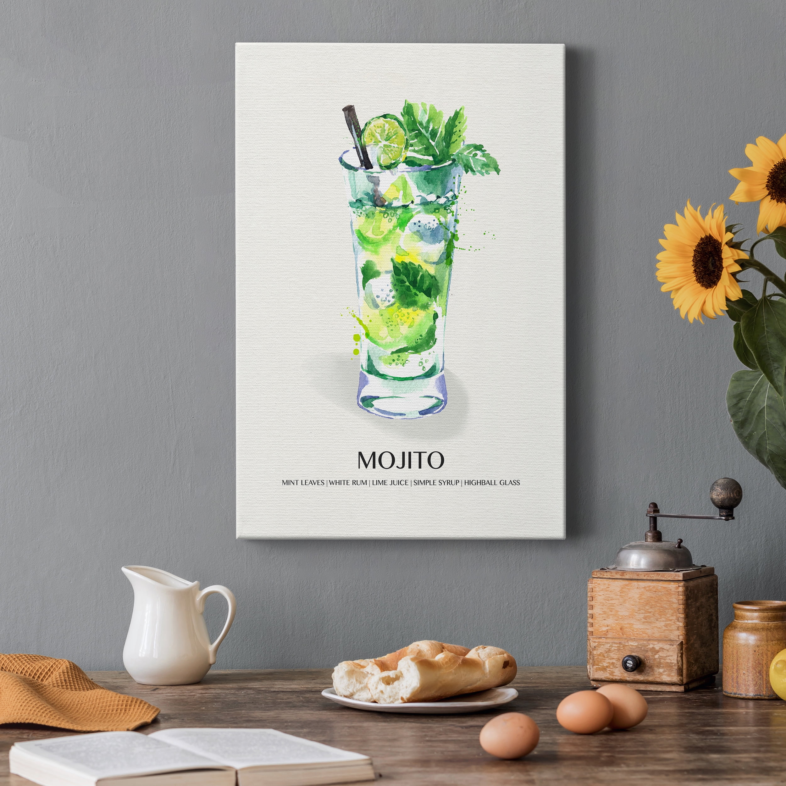 Mojito Premium Gallery Wrapped Canvas - Ready to Hang - 12 x 18