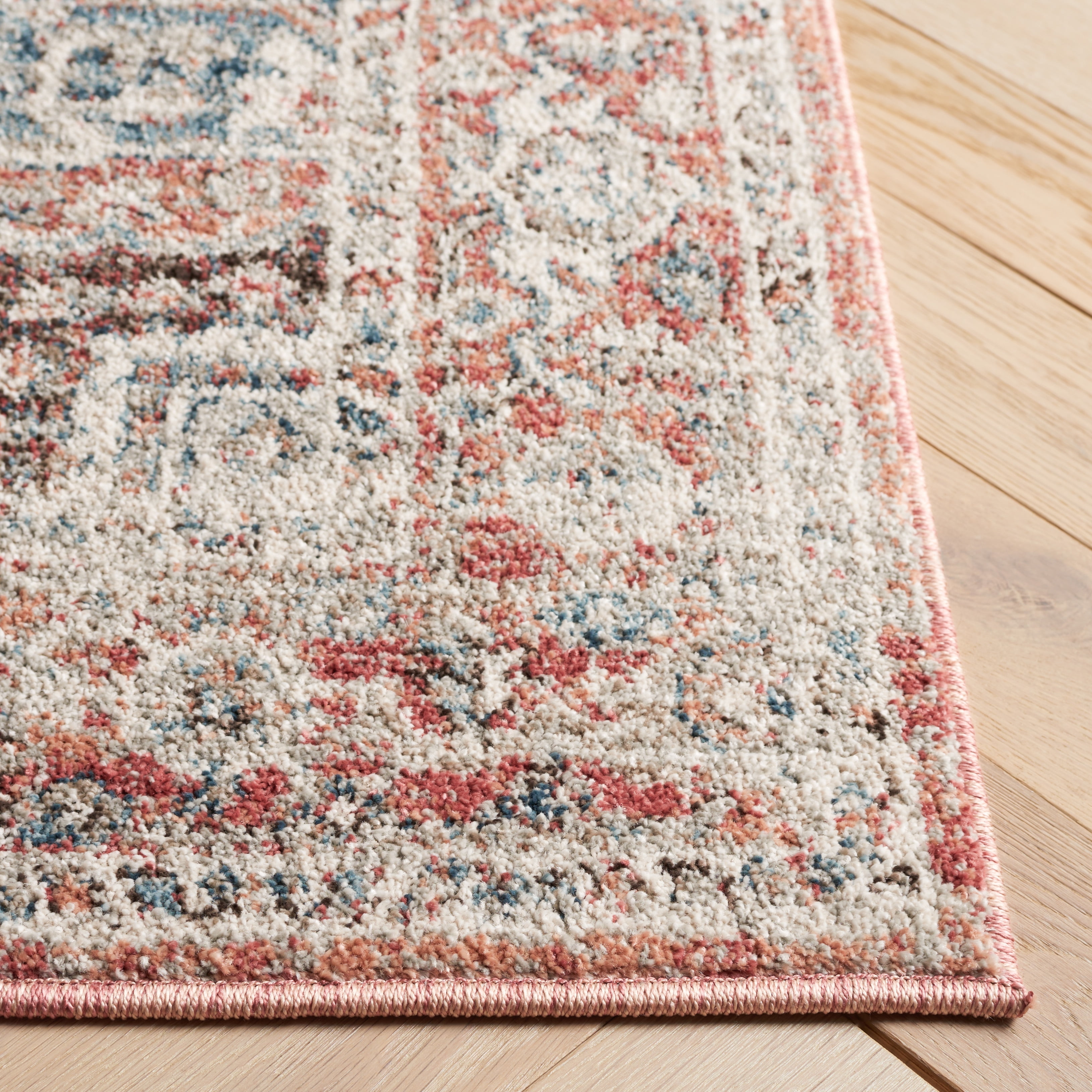 SAFAVIEH Vintage Tabriz Abagail Medallion Runner Rug, Rust/Blue, 2' x 8'