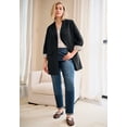 thumbnail image 4 of Ellos Women's Plus Size Long Boyfriend Blazer Relaxed Fit Jacket Work & Casual, 4 of 4