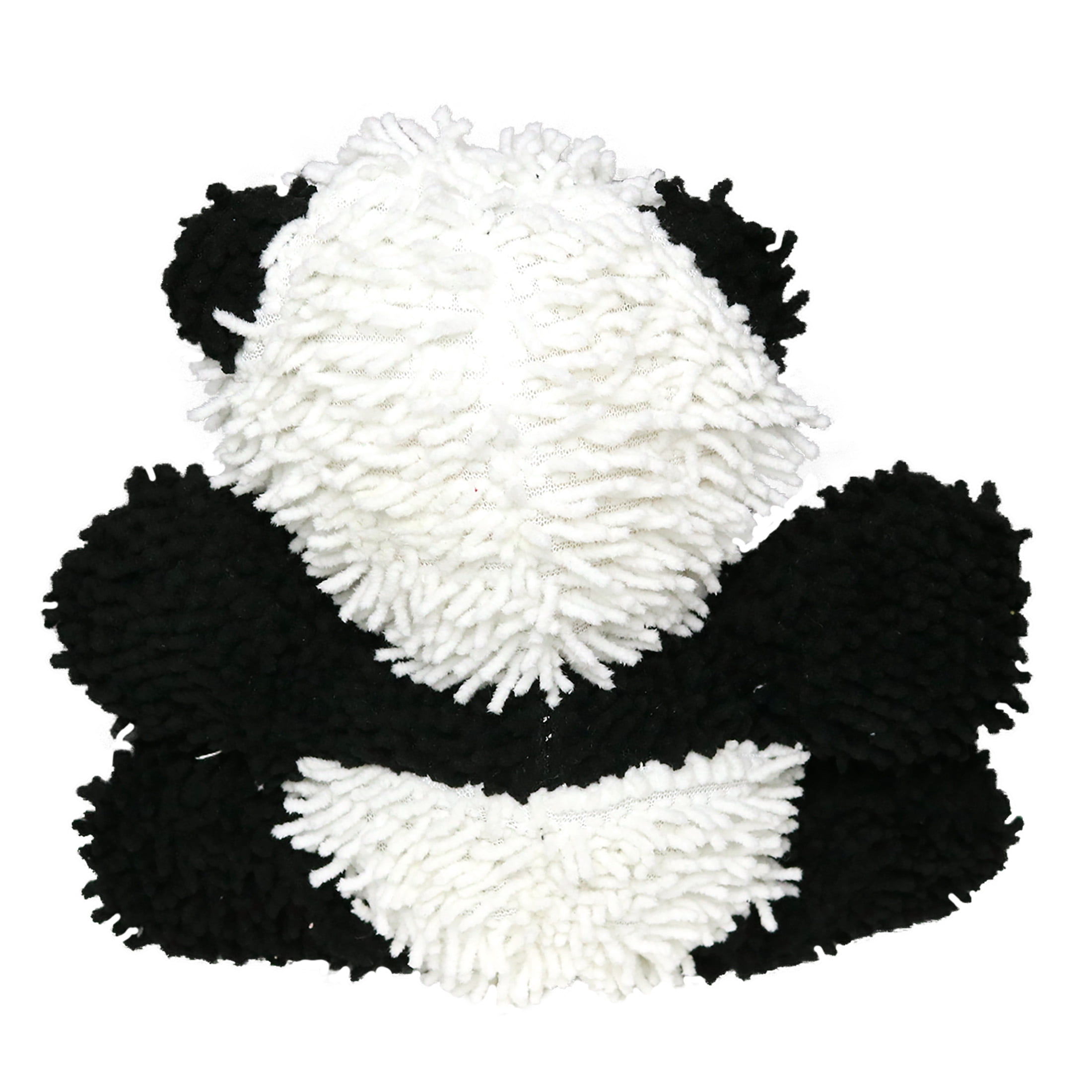 Mighty Microfiber Ball Med Panda Durable Plush Squeaky Dog Toy