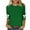 Army Green, variant on Women's Daily Style Top with a Decorative Bow, Round Neck and Flattering 3/4 Sleeves in a Large Loose Fit