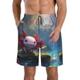 thumbnail image 1 of Fotbe Pond Cute Axolotl Trajes de Baño Estampados para Hombre, Shorts de Verano de Secado Rápido, Ropa de Playa, Bañadores-Medium, 1 of 6