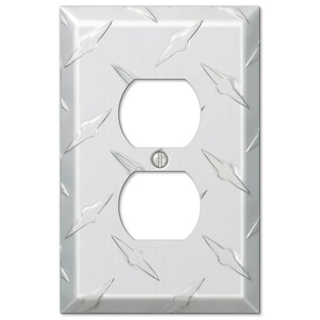 Colester Direct Aluminum Diamond Plate Wallplate Single Duplex